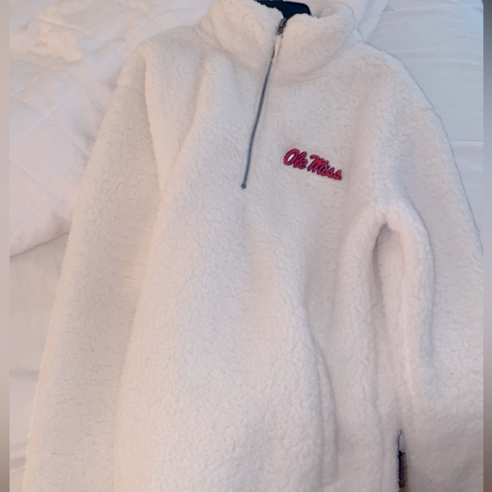 OLE MISS Cozy Half-Zip Sherpa Pullover